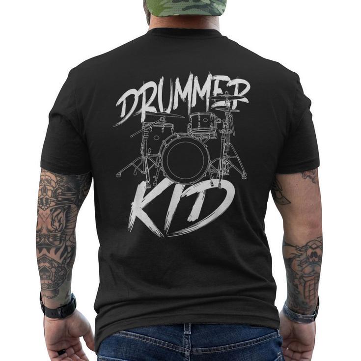 ドラマー ドラムセット ヴィンテージ ドラマー キッズ メンズTシャツ バックプリント