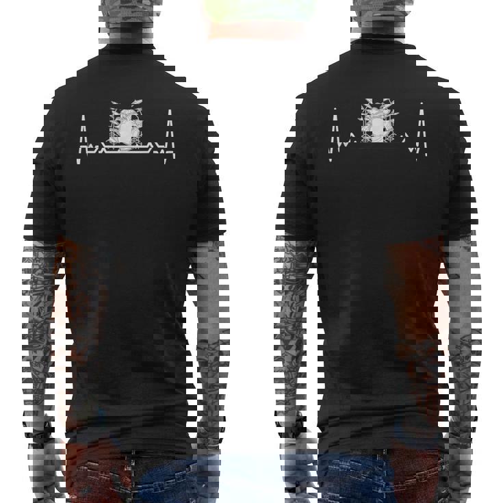 ドラムセット I ドラムセット ドラムスティック ドラムモチーフ メンズTシャツ バックプリント