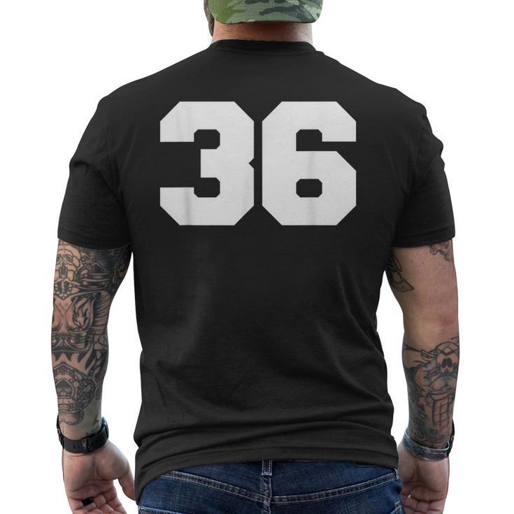 ナンバー36 スポーツジャージプレーヤー 36 ファンフロントプリント 代表チーム メンズTシャツ バックプリント