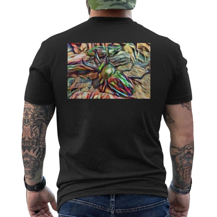 ニジイロクワガタ メンズTシャツ バックプリント