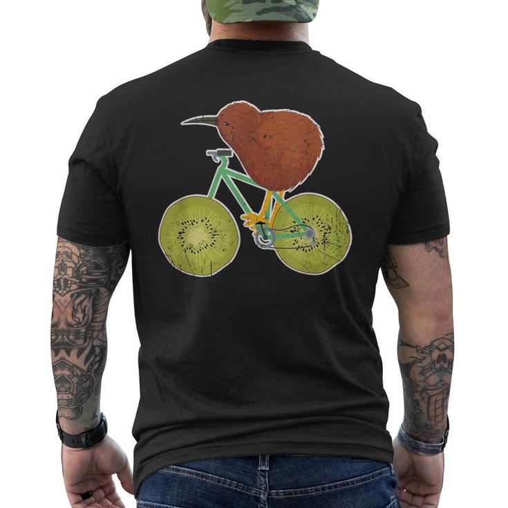 ニュージーランド自転車 キウイフルーツ愛好家向け メンズTシャツ バックプリント