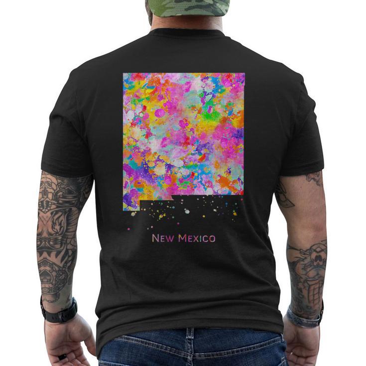 ニューメキシコ州の地図 メンズTシャツ バックプリント