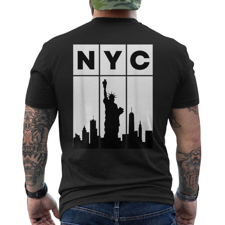 ニューヨークシティ Nyc スカイライン エンパイアステートビル メンズTシャツ バックプリント