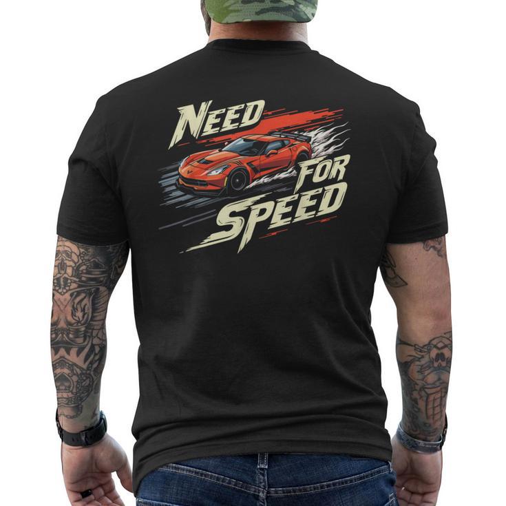 ニード・フォー・スピード ハイオクタンレース グラフィックデザイン メンズTシャツ バックプリント