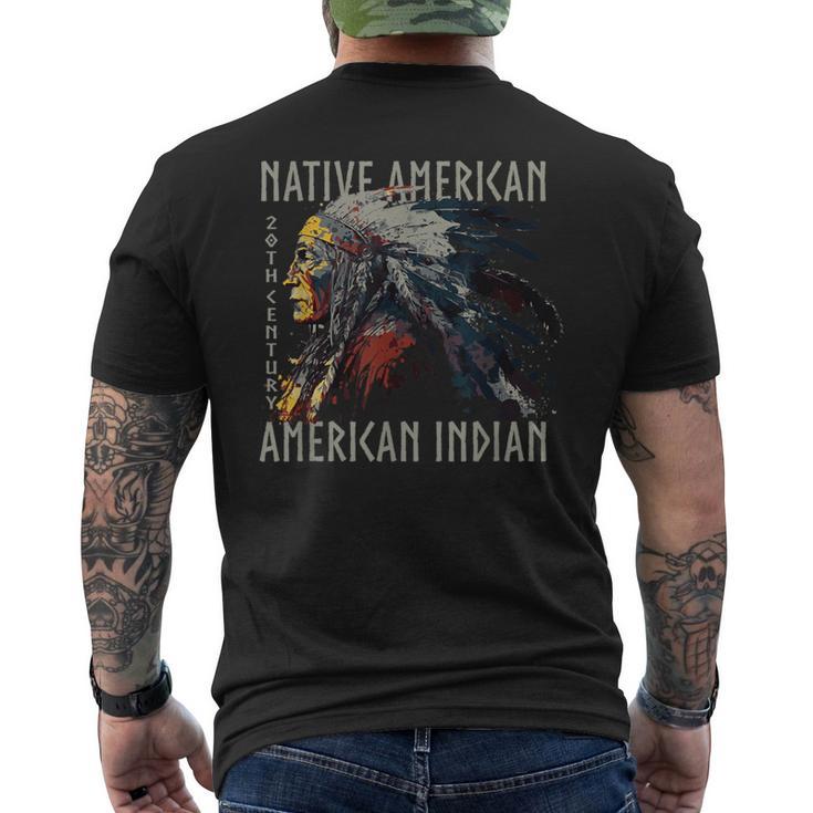 ネイティブアメリカン 20世紀 アメリカインディアン メンズTシャツ バックプリント