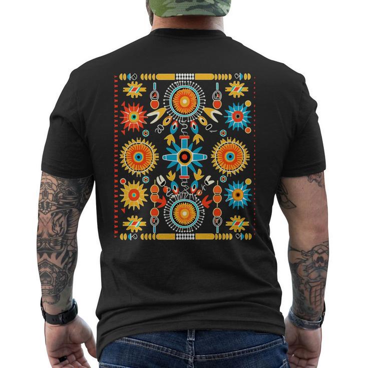 ネイティブアメリカン トライバルアート ナバホテキスタイルデザインスタイル 長袖tシャツ メンズTシャツ バックプリント