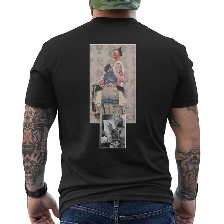 ノーマンロックウェル。 タトゥーアーティスト メンズTシャツ バックプリント