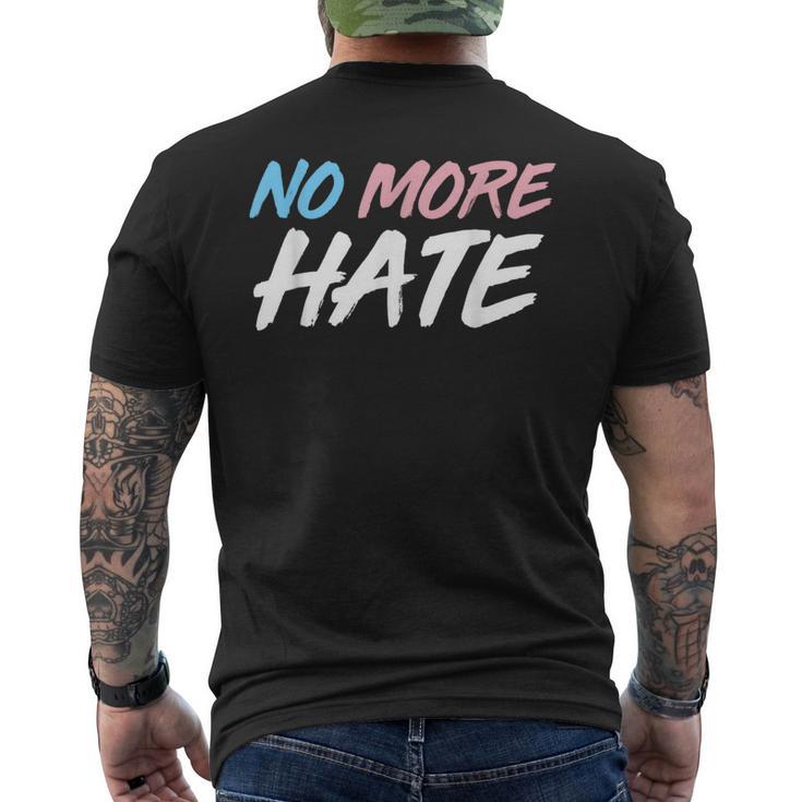 ノー・モア・ヘイト トランスジェンダーを支援しよう メンズTシャツ バックプリント