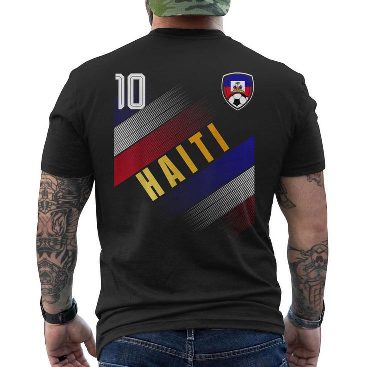 ハイチ国旗 ハイチのプライド愛好家 メンズTシャツ バックプリント