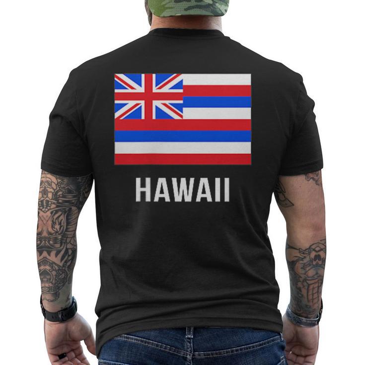 ハワイハワイの旗 メンズTシャツ バックプリント
