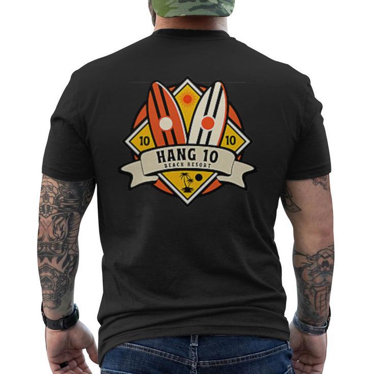 ハング10 サーフボード サーフ サーフィン サーファー メンズTシャツ バックプリント