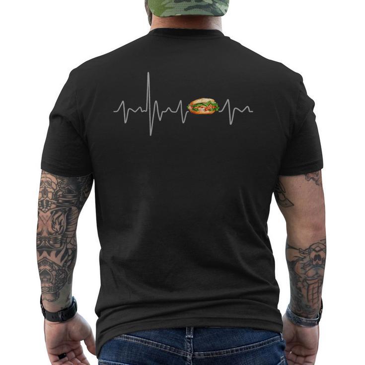 バインミー ハートビート バゲット ヴィンテージ ベトナム レトロ お土産 メンズTシャツ バックプリント