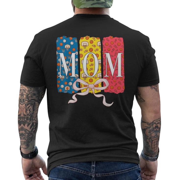 バスケットボールママコケットボウバスケットボールボール柄母の日 メンズTシャツ バックプリント