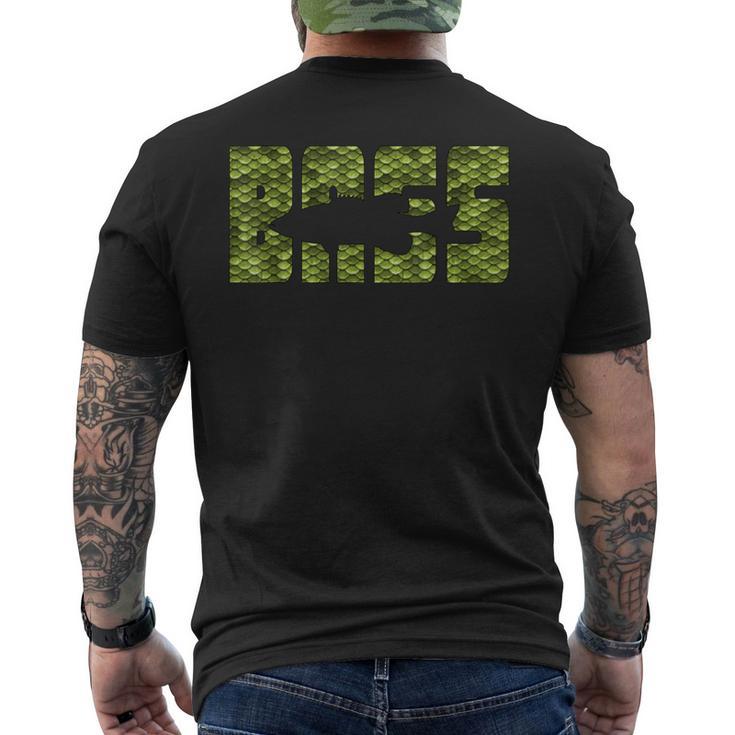 バスフィッシングティー オオクチ バスアングラーフィッシュティー メンズTシャツ バックプリント
