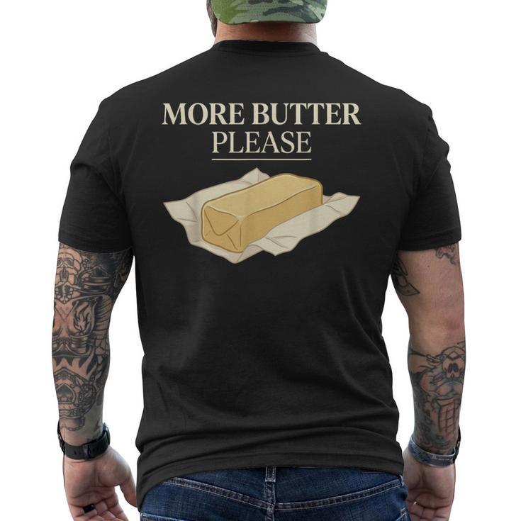 バター愛好家 塩漬けバター スティックオブバター 面白いバター メンズTシャツ バックプリント