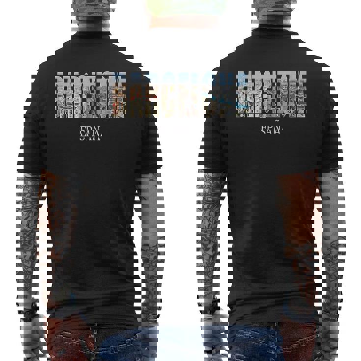 バルセロナ スペイン ジャージ バルセロナ エスパーニャ ヴィンテージ お土産 メンズTシャツ バックプリント