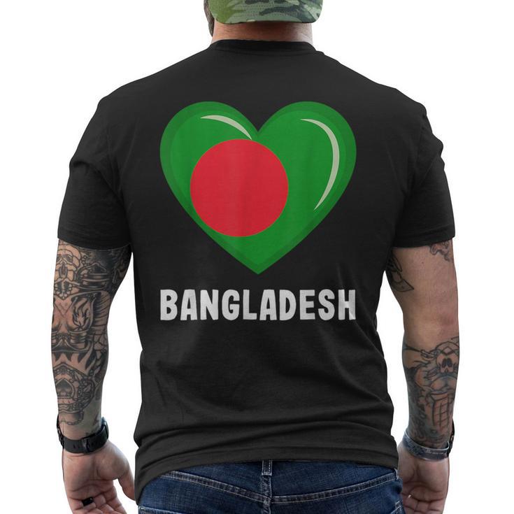 バングラデシュ国旗シャツ メンズTシャツ バックプリント