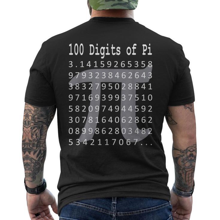 パイシャツ 100桁のパイ 100桁のパイ記号 算数 メンズTシャツ バックプリント