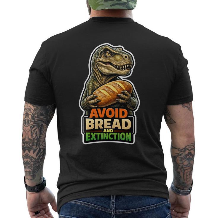 パンと絶滅を避ける恐竜ケトユーモア。 長袖tシャツ メンズTシャツ バックプリント