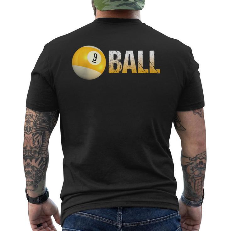 ビリヤード プールボール 9ボール アパレル 9ボール チーム リーグ用 メンズTシャツ バックプリント
