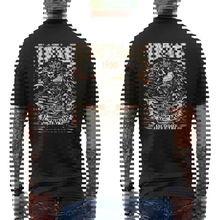 ビンテージ 1960 1960年生まれ 64歳の誕生日 バイクバイカー 長袖tシャツ メンズTシャツ バックプリント