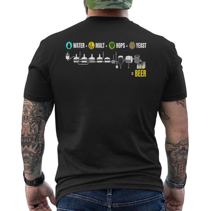 ビール醸造iクラフトビール醸造所自家醸造おかしい メンズTシャツ バックプリント
