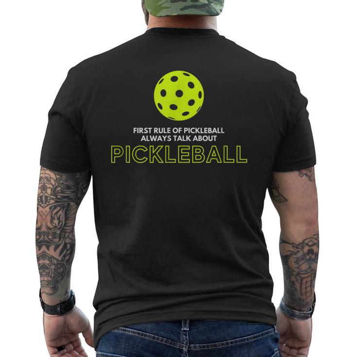 ピックルボール第一ルール メンズTシャツ バックプリント