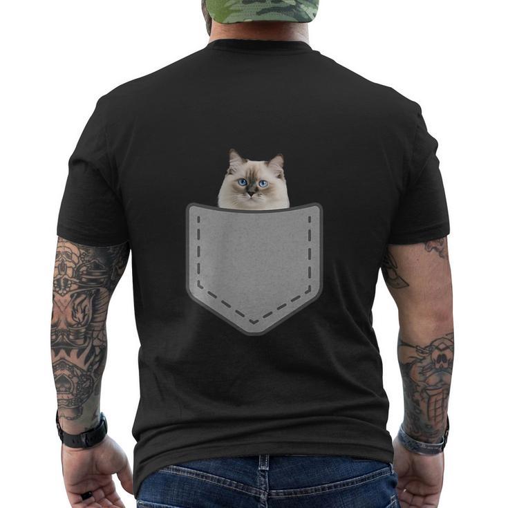ファニーラグドール猫 メンズTシャツ バックプリント