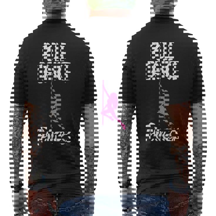 フィットネス ポール ダンス プリンセス メンズTシャツ バックプリント