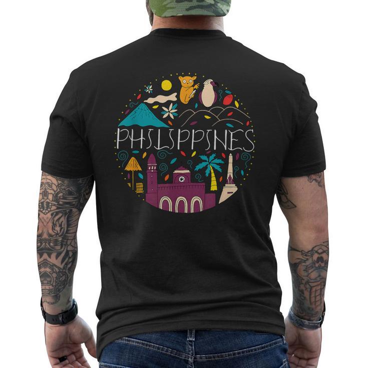 フィリピンの面白い国民のシンボル フィリピンのお土産 メンズTシャツ バックプリント