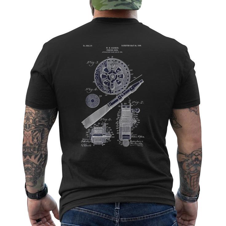 フライフィッシングシャツ ヴィンテージ 特許 描画 父の日 メンズTシャツ バックプリント
