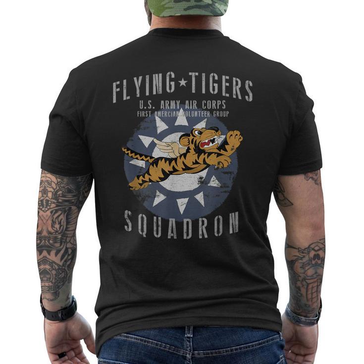 フライングタイガース飛行隊 第二次世界大戦 記章 ヴィンテージ Ww2 航空隊 メンズTシャツ バックプリント