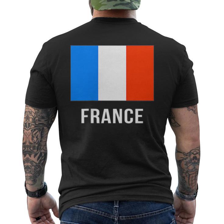 フランス国旗シャツ メンズTシャツ バックプリント