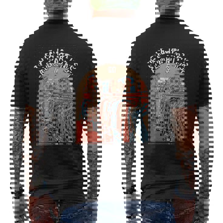 フリーマーケットは古着屋をよこす愛好家を呼んでいます メンズTシャツ バックプリント