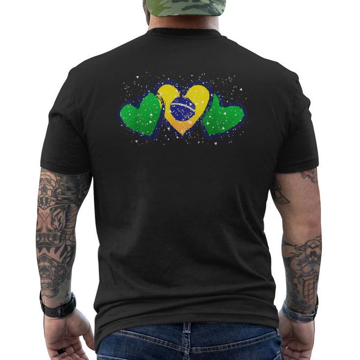 ブラジル独立記念日 ブラジル誕生 国旗 愛 ブラジル メンズTシャツ バックプリント
