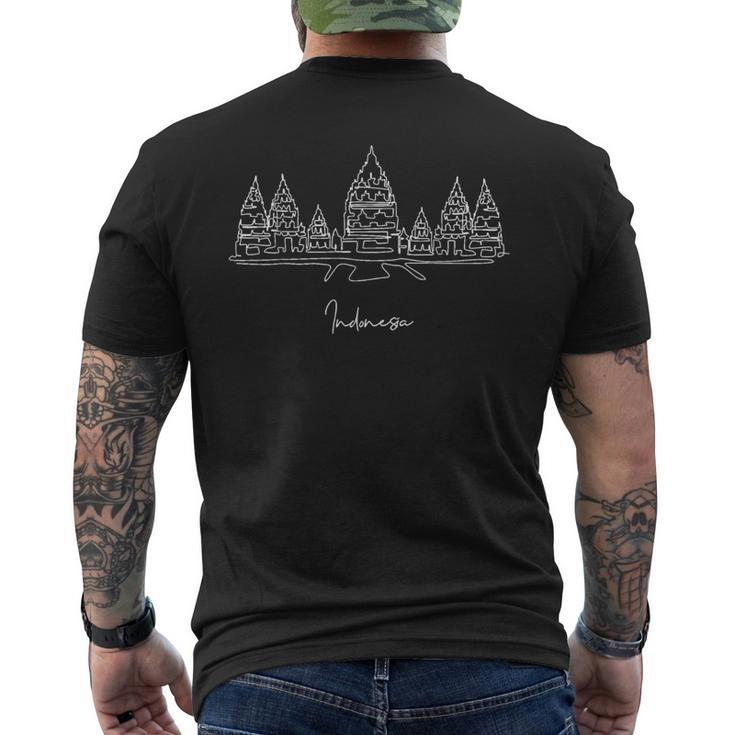 プランバナン ヒンズー教寺院ジョグ ジャカルタ、インドネシア、 メンズTシャツ バックプリント