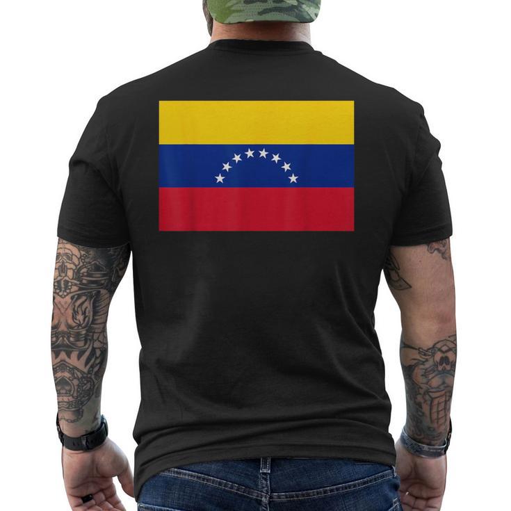 ベネズエラの国旗 メンズTシャツ バックプリント