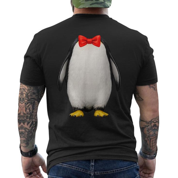 ペンギン コスチューム かわいい 蝶ネクタイ おもしろい 動物 ハロウィン 男性 子供 メンズTシャツ バックプリント