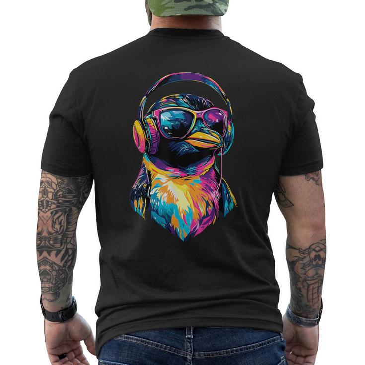 ペンギン皇帝ペンギン小人ペンギン愛かわいいペンギン メンズTシャツ バックプリント