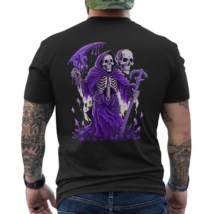 ホラー 死神とオカルト ゴシック メンズTシャツ バックプリント