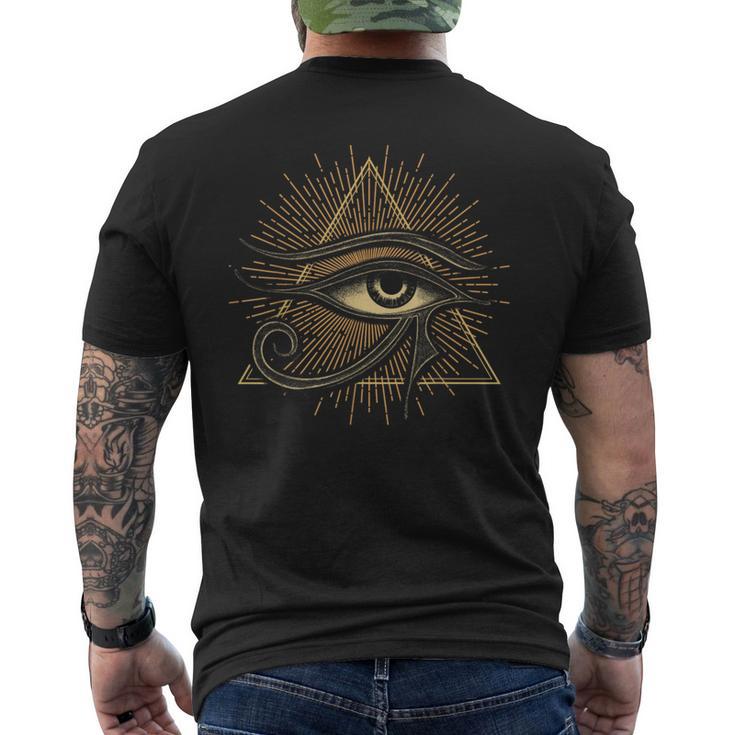 ホルスの目 エジプトのシンボル 古代エジプト神話 メンズTシャツ バックプリント