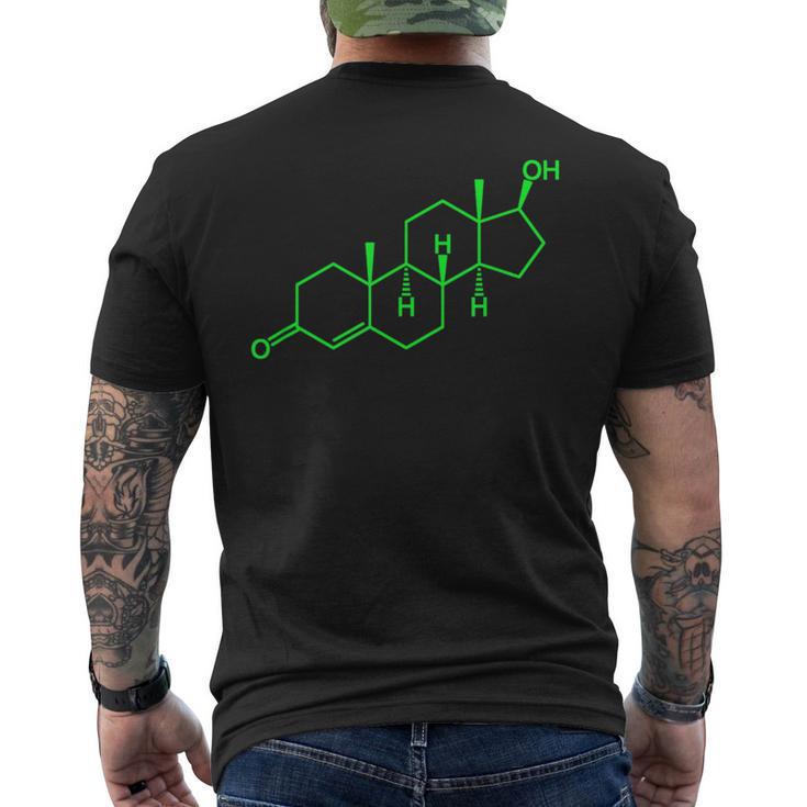 ボディビルディング テストステロンステロイドシャツ テストユーザーへのギフト メンズTシャツ バックプリント