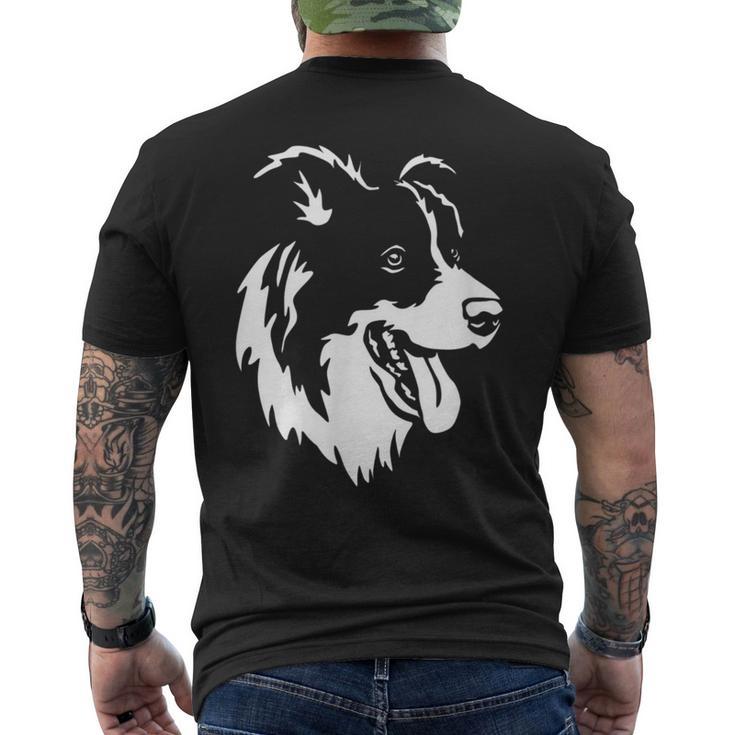 ボーダーコリー 犬 いぬ ボーダーコリー グッズ メンズTシャツ バックプリント