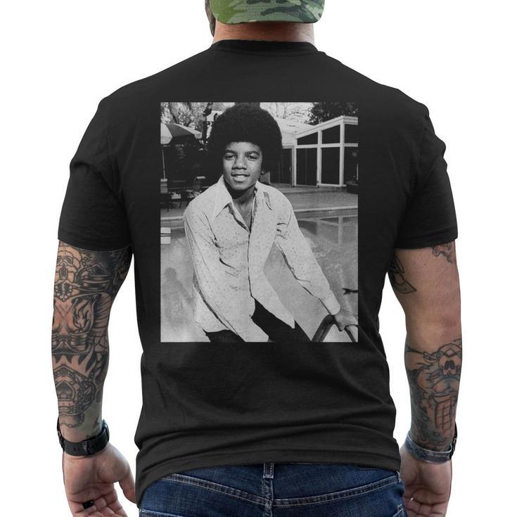 マイケル・ジャクソン アット Laホーム ザ・ジャクソン5 1975 メンズTシャツ バックプリント