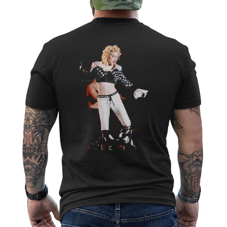 マドンナ ブロンド 野望 ワールドツアー ライブ ウェンブリー 1990 メンズTシャツ バックプリント
