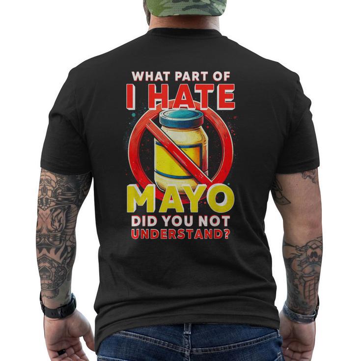マヨネーズ嫌い メンズTシャツ バックプリント