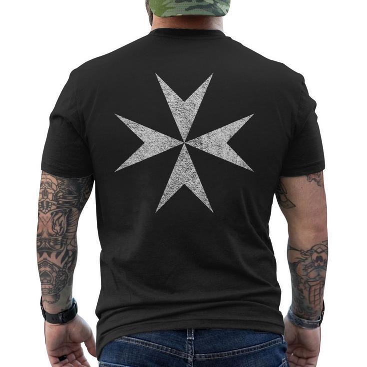 マルタ十字架騎士 病院 マルタ十字軍 メンズTシャツ バックプリント