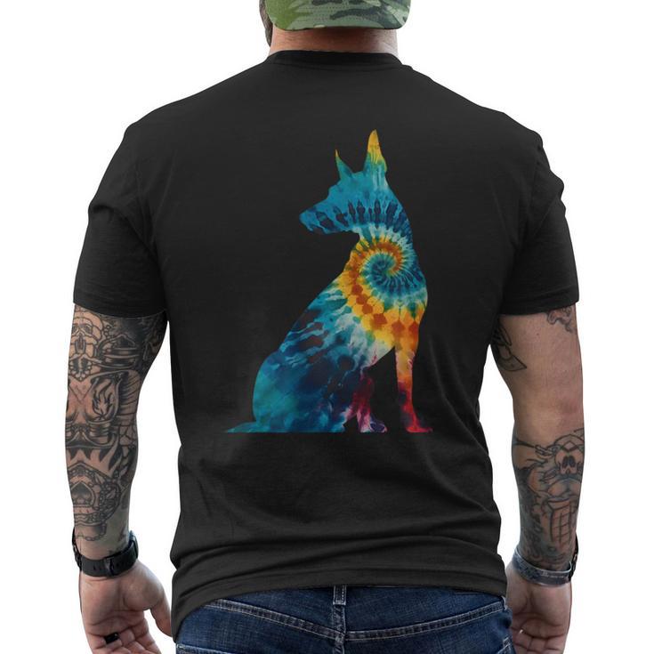 マンチェスター テリア犬のレトロなデザイン メンズTシャツ バックプリント