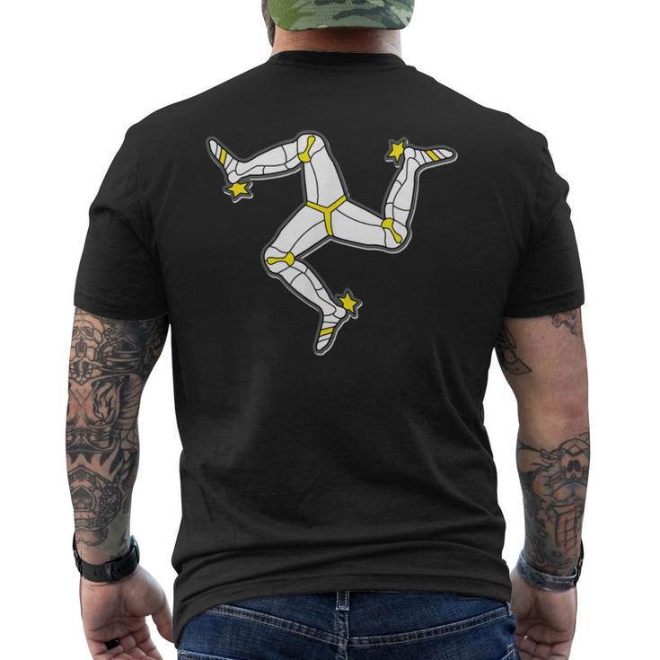 マン島 マンクス旗 伝統的なケルトのお土産 メンズTシャツ バックプリント