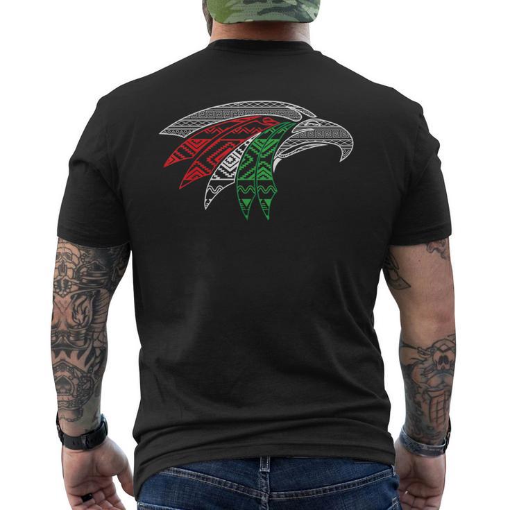 メキシコ国旗 アステカ風メキシコワシ メンズTシャツ バックプリント